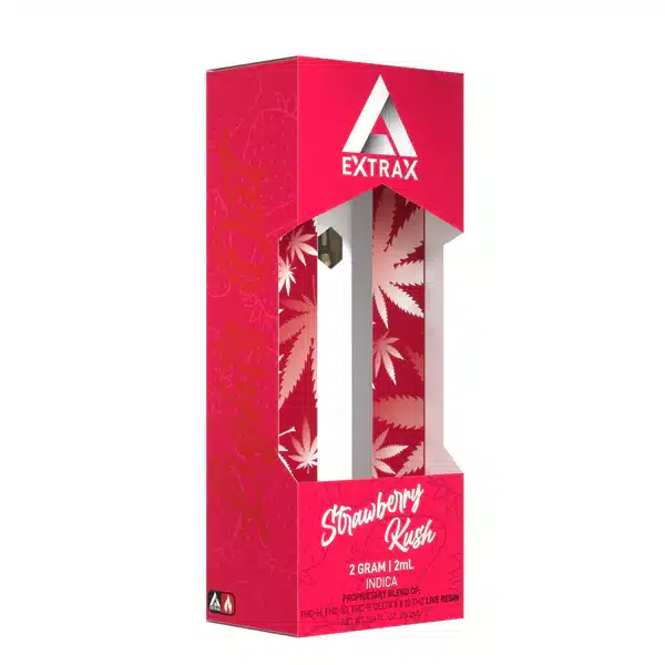 delta extrax thch disposable vape 2 gram strawberry kush