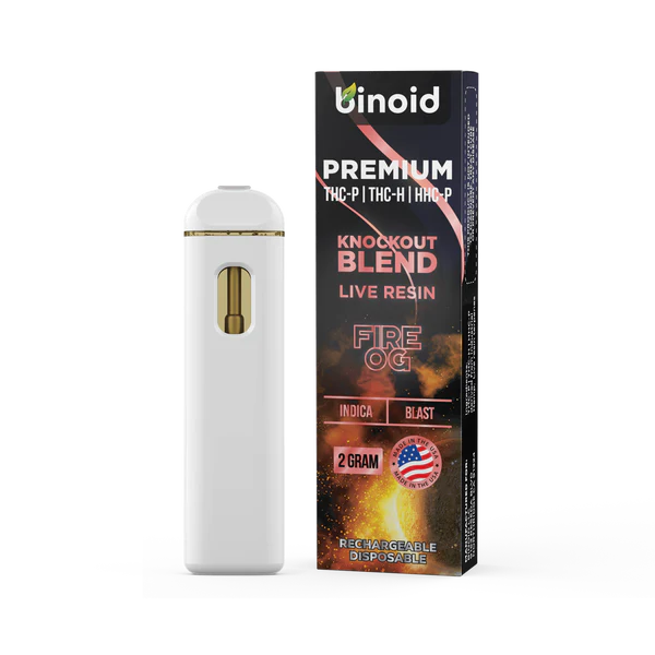 knockout blend live resin disposable 2 gram fire og