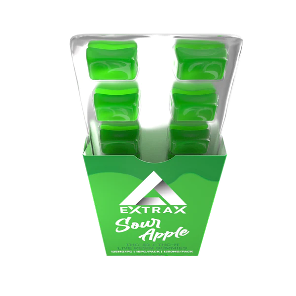 Delta Extrax Lights Out Gummies 1250mg Sour Apple