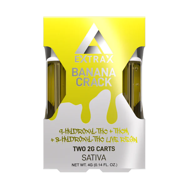 Delta Extrax Thcm Vape Cartridges 2 Pack Banana Crack